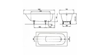 KALDEWEI SANIFORM PLUS 361-1 Easy-clean Стальная ванна 150х70